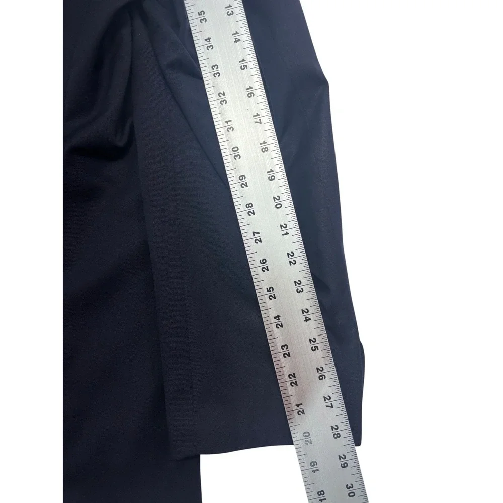 Chaps 50L 50XL Navy Blue Gold Buttons Blazer Jacket Sport Coat 100% Wool Mens